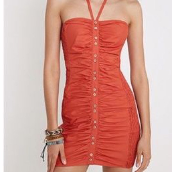 Mini Halter Rust Dress | Poshmark